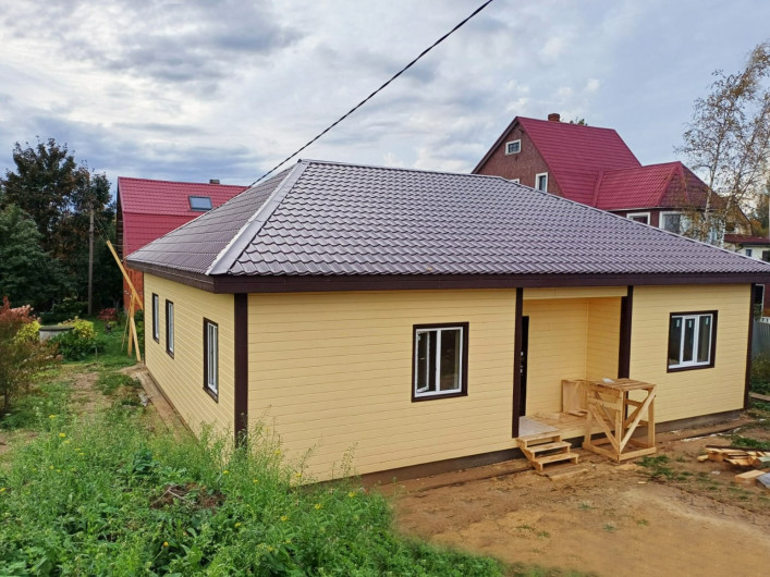Строительство под ключ: зимний каркасный дом одноэтажный 1