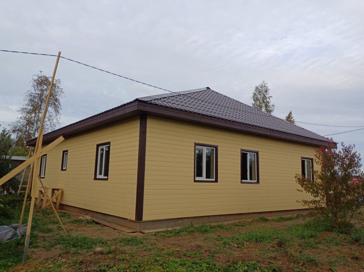 Строительство под ключ: зимний каркасный дом одноэтажный 2